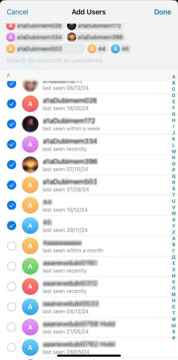Step 3 — select contacts to add