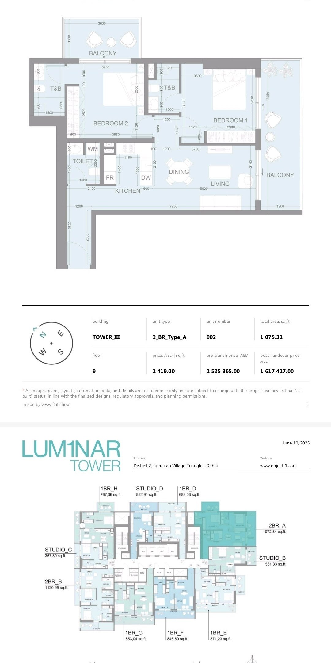 2-Bedroom Apartment in Luminar 3, JVT